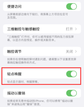 环江苹果授权维修站分享iPhone轻点无法唤醒怎么办 