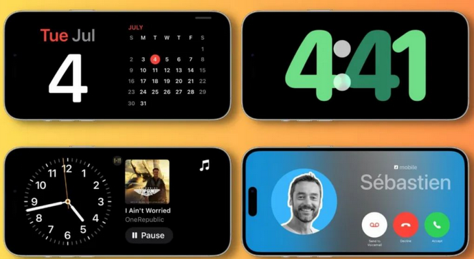 环江苹果手机维修分享iOS17横屏充电待机显示有什么好处 